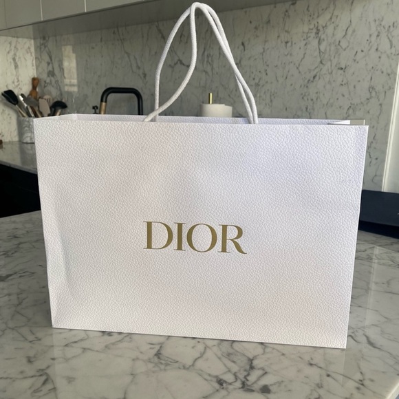 Large White Dior Shopping Bag - Picture 1 of 3